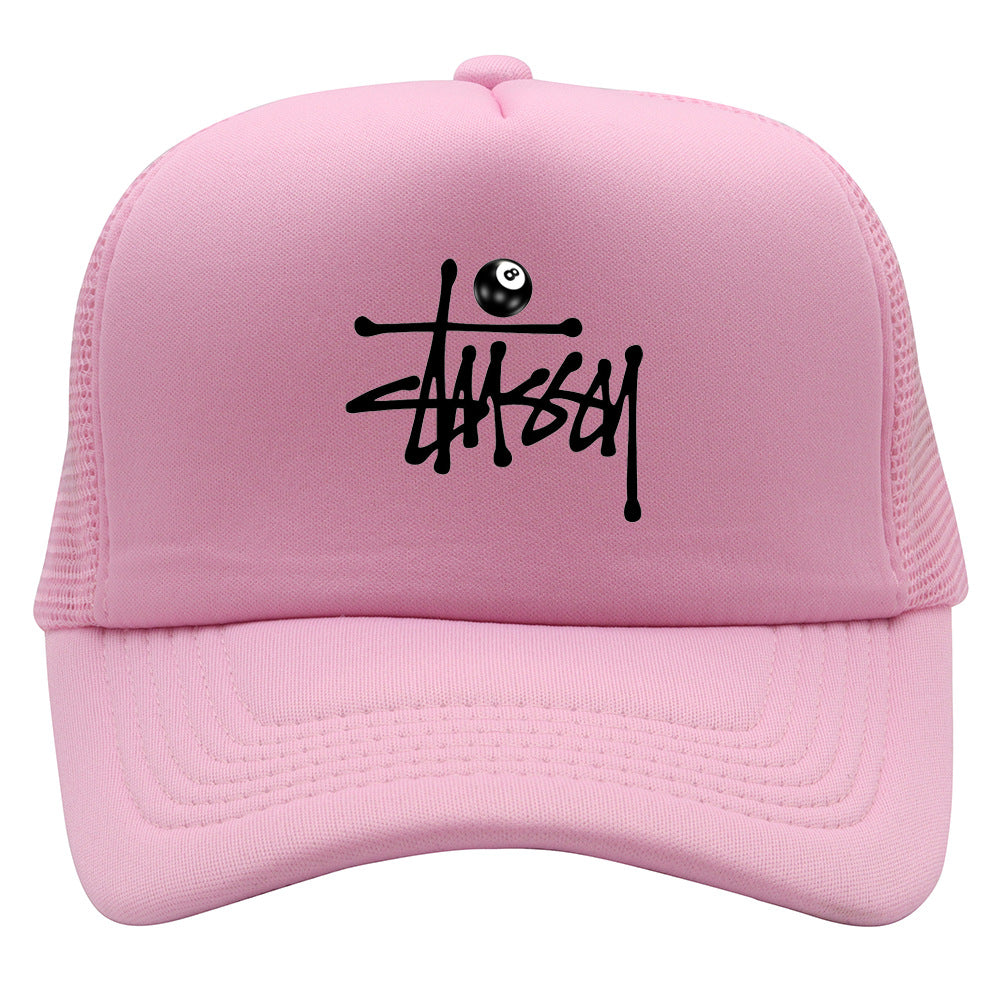 Stussy Hat Printed Truck Cap Baseball Cap Casual Shade Sun Protection Cap