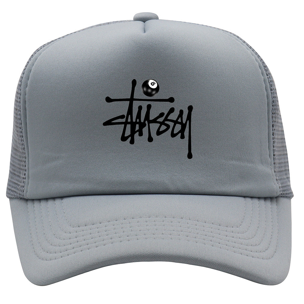 Stussy Hat Printed Truck Cap Baseball Cap Casual Shade Sun Protection Cap