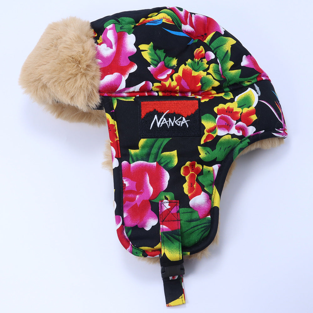 Stussy Hat Lei Feng Hat Winter Warm Fleece Thickened Ethnic Style