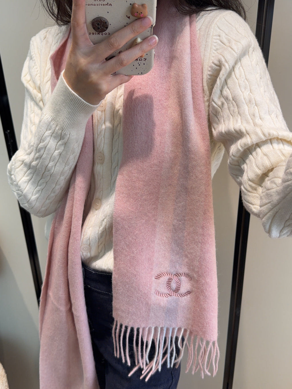 CHANEL 25S SCARF 180 CM IN CASHMERE 942892