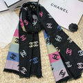 CHANEL 25S SCARF 187 IN CASHMERE 876277