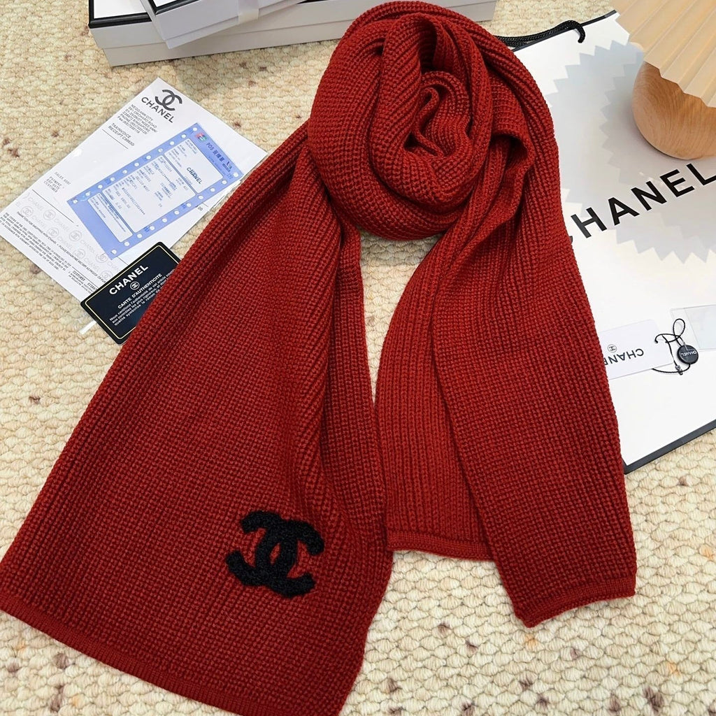 CHANEL 25S SCARF 175 IN WOOL 991921