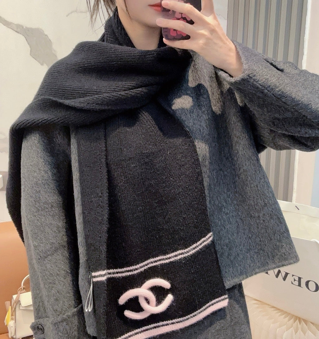 CHANEL 25S SCARF 175 IN CASHMERE 932235