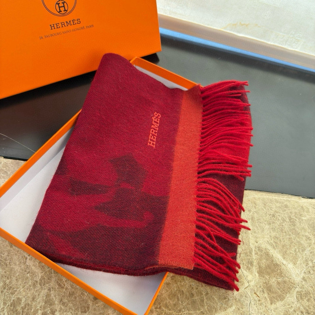 HERMES HERMES 25S SCARF 170 IN CASERE 854665