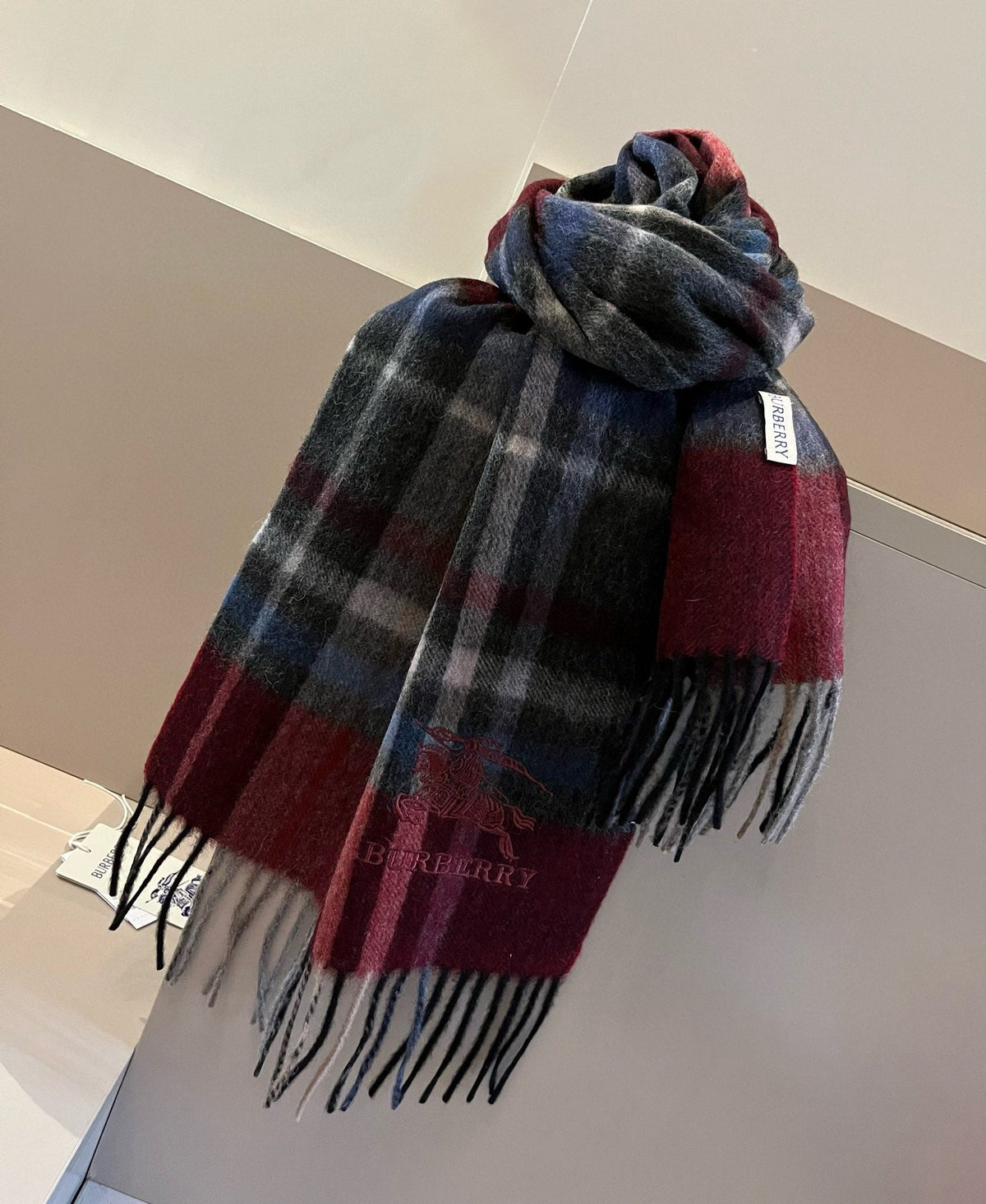 BURBERRY BBR SCARF 180 CM IN CASHMERE 489753
